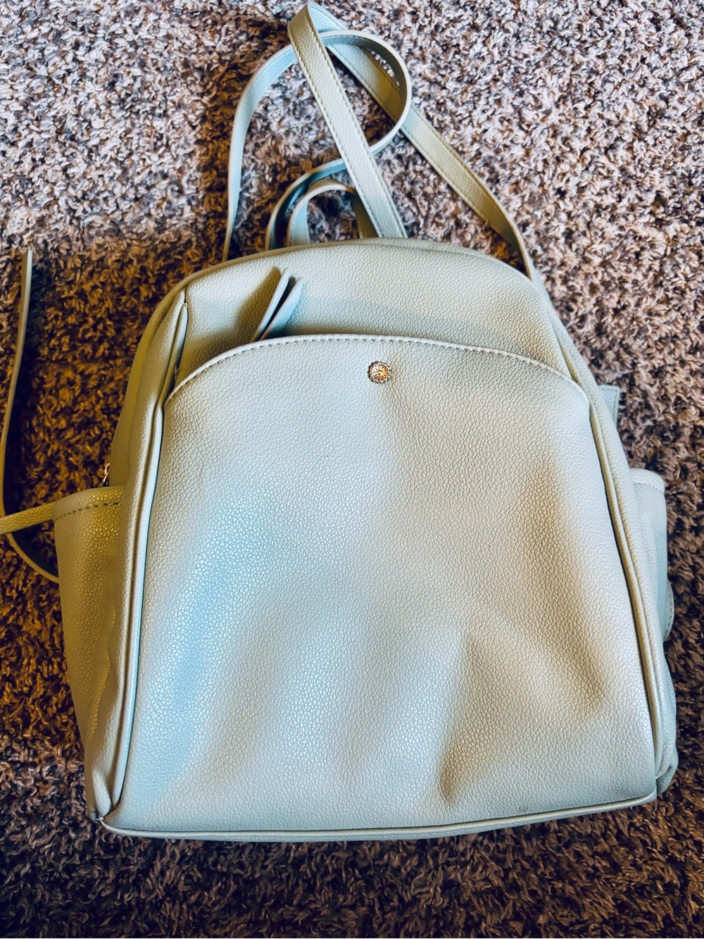 LC Lauren Conrad Mint Green Pebble-Textured Everyday Backpack